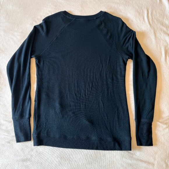 🔥 ATHLETA Criss Cross Pullover Sweatshirt | Abyss Dark Teal | Size XXS | EUC - Picture 3 of 7